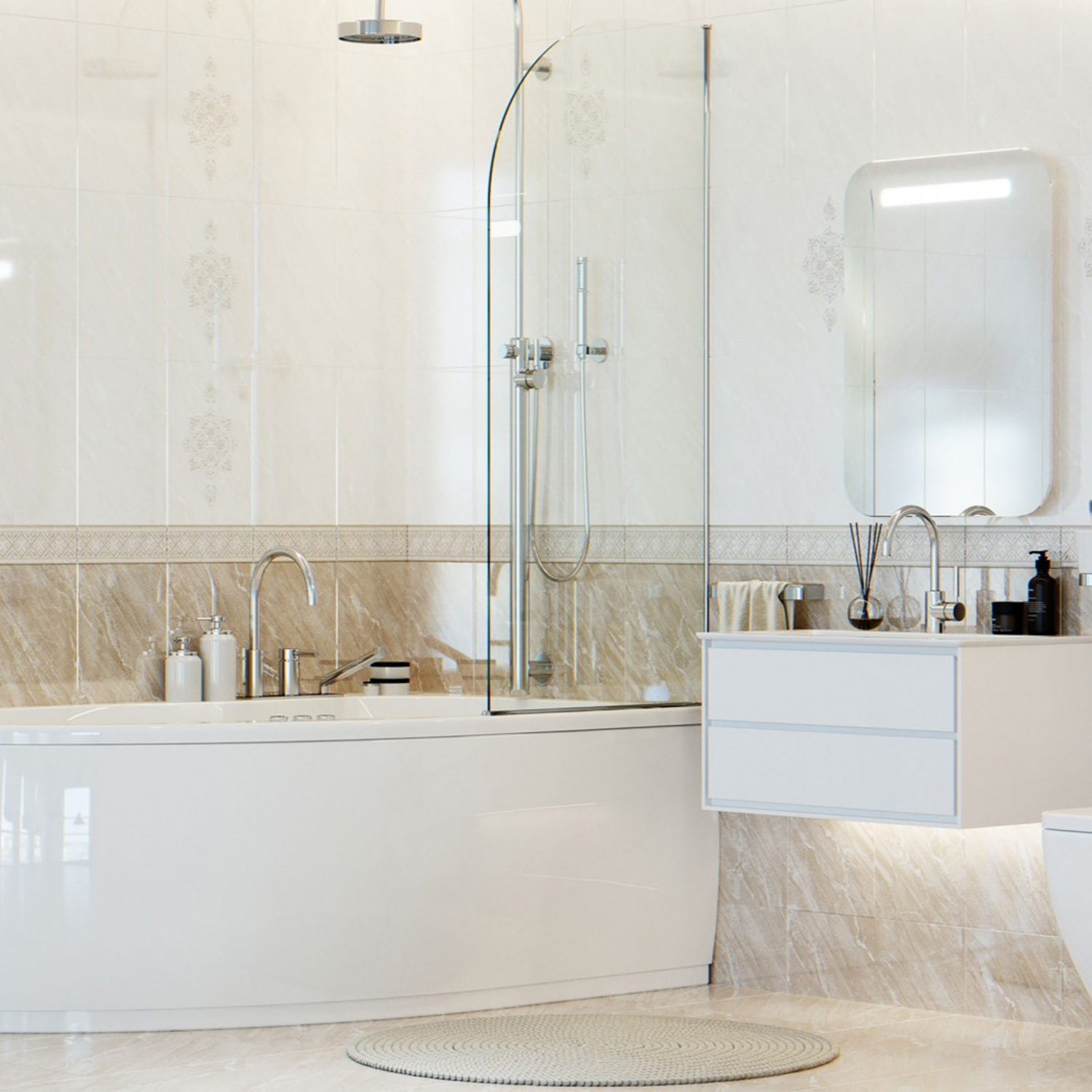 Плитка декоративная Global Tile Gestia, 40х27 мм, бежевый