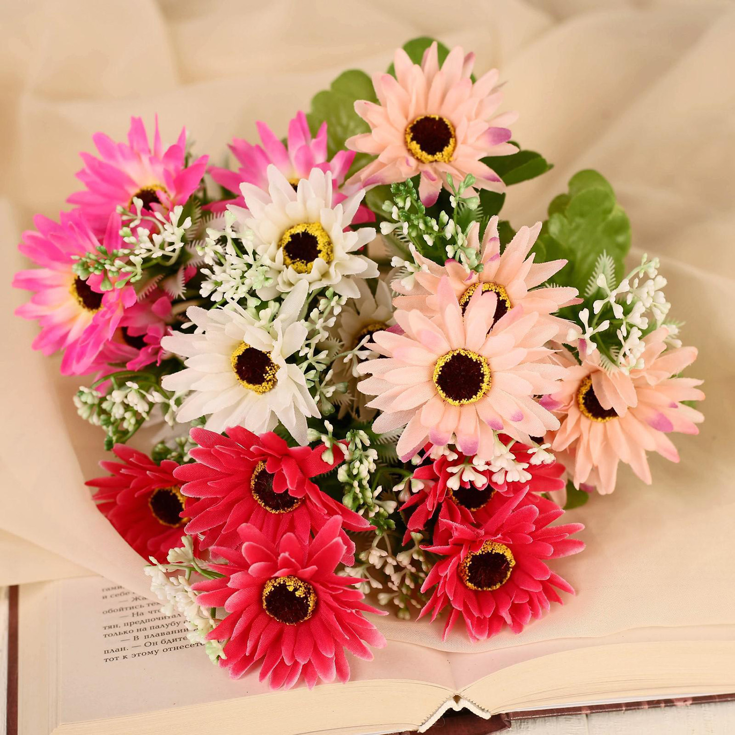 Букет искусственный «Доротеантус», 28 см, МИКС