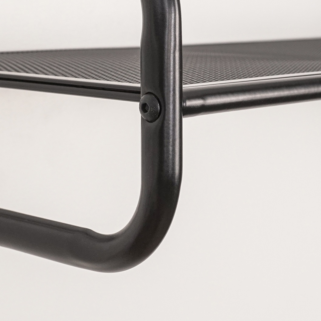 Полка настенная металл. "Барселона 11" 450х245х300мм Графит арт.ПНБ11 ГР ("ЗМИ") *1