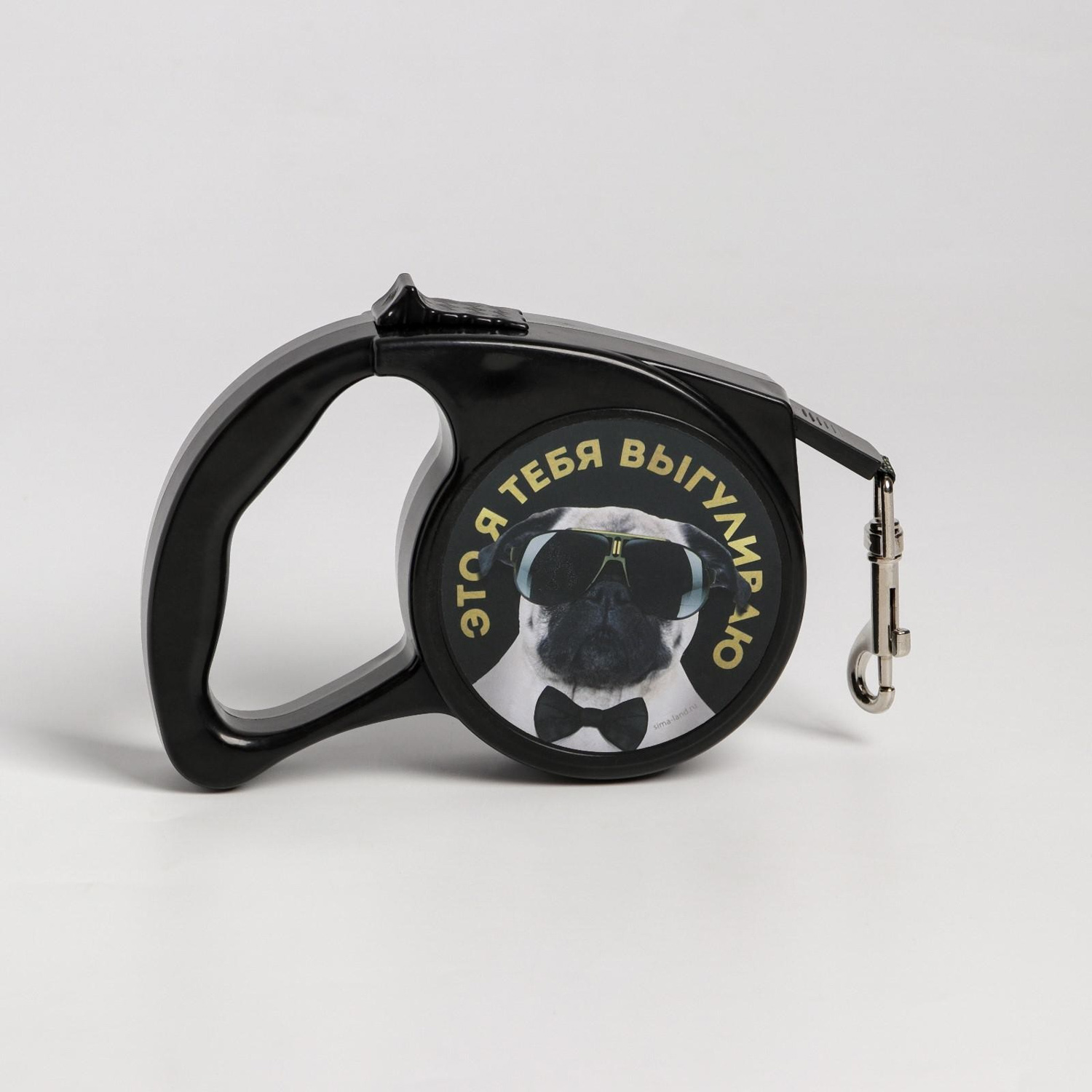 Рулетка "Это я тебя выгуливаю" 3 м, вес животного до 12 кг, черная 5485832 Рулетка "Это я тебя выгуливаю" 3 м, вес животного до 12 кг, черная 5485832