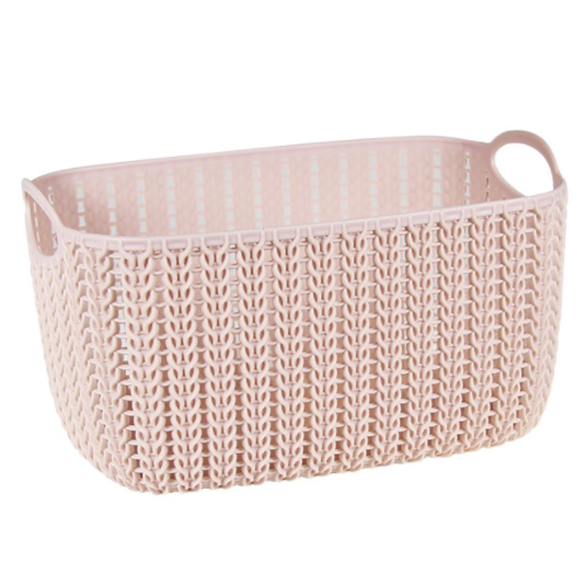 Корзина для хранения пластм. "Вязание" 290х170х190мм 7,0л чайная роза М2381 ("М-Пластика") *1/9