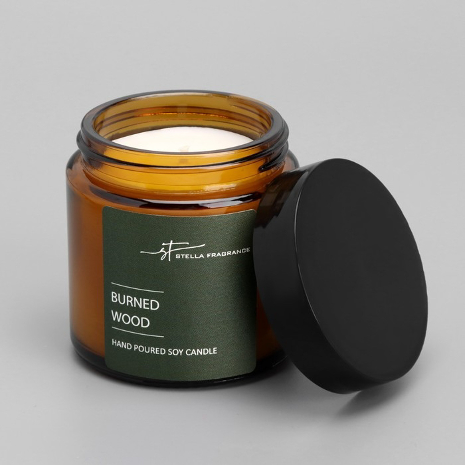Свеча ароматическая в банке "ST Burned Wood", 90 г 9912122 Свеча ароматическая в банке "ST Burned Wood", 90 г 9912122