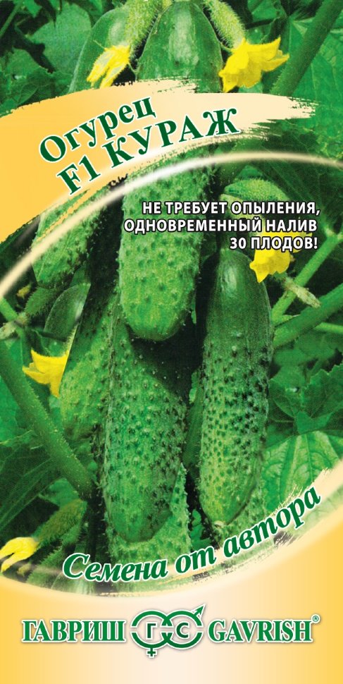 Семена Огурец Кураж F1 10шт Гавриш автор *10/500