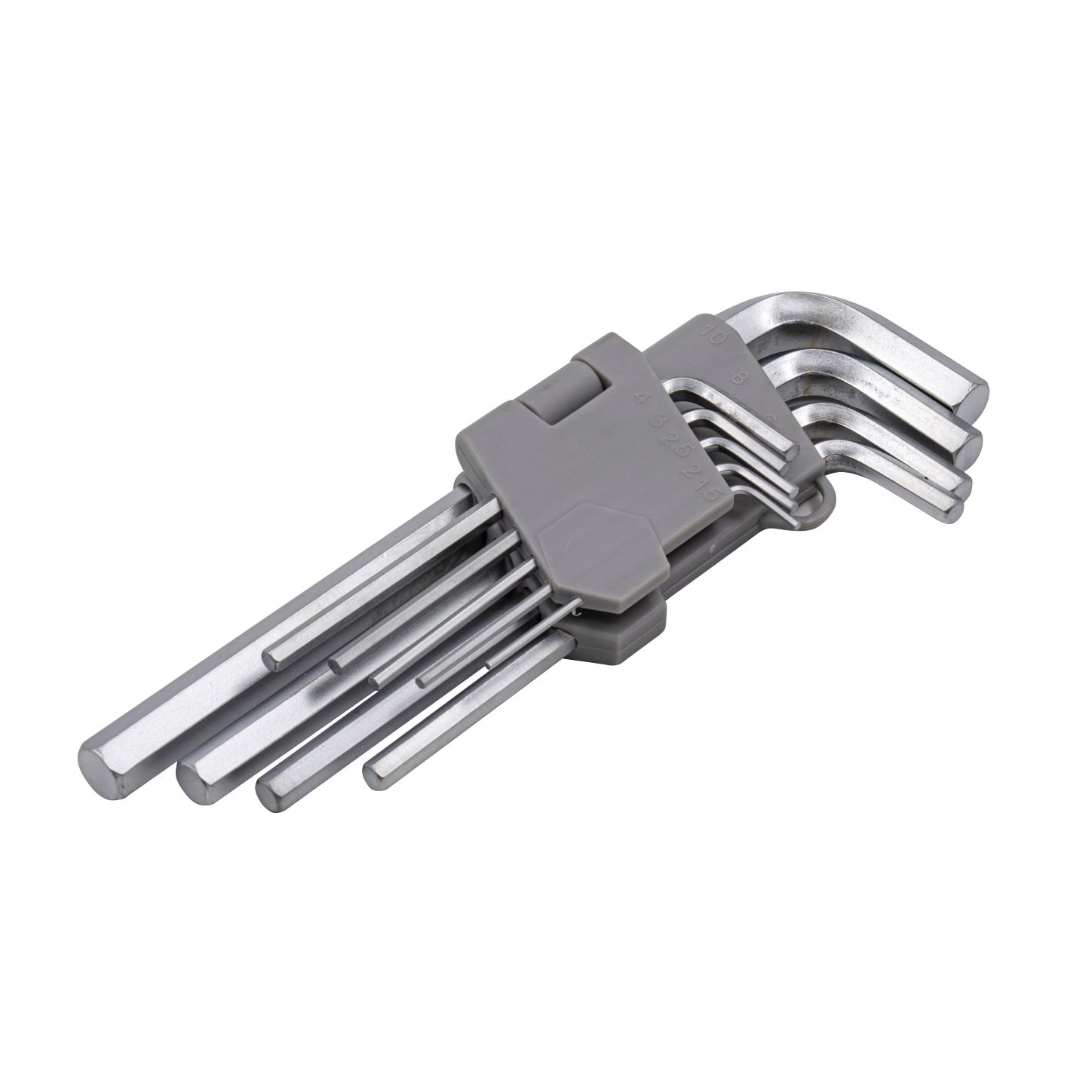 Набор ключей имбусовых НЕХ удлиненные сатин1,5-10 мм.9ШТ.арт.43-2-109 Ремоколор *1/6/60