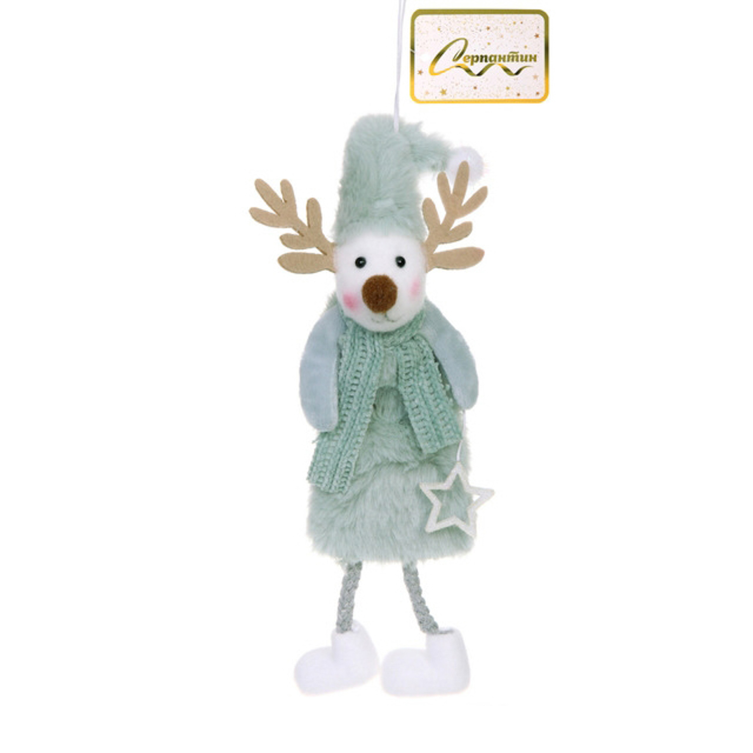 Подвеска "Олененок - Милые ботиночки" 27 см, Зеленый Подвеска "Олененок - Милые ботиночки" 27 см, Зеленый