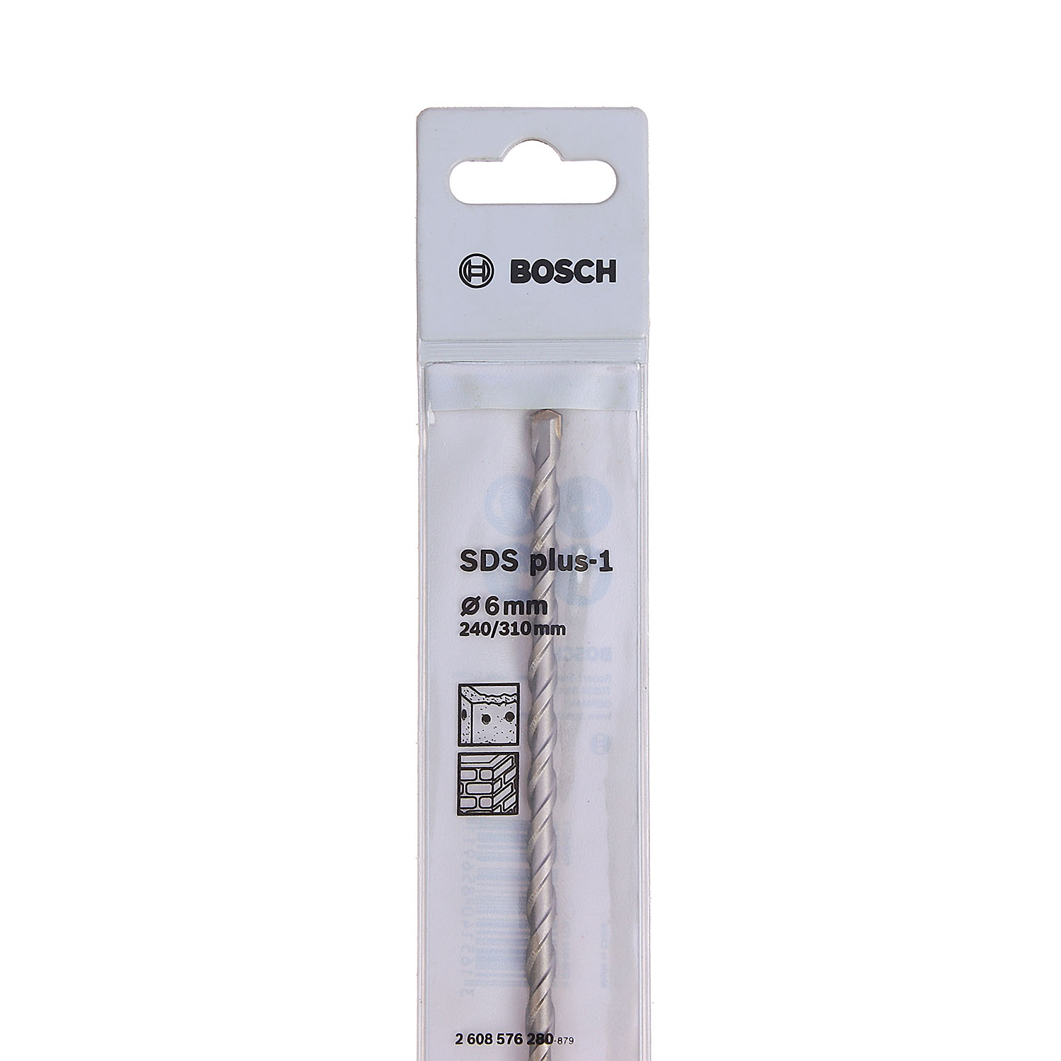 Бур по бетону 6*310мм SDS-plus-1 2 грани (2608576280) BOSCH *1
