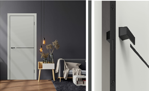 Комплект двери межкомнотной Калифорния Белый жемчуг 800мм (дверь+погонаж+замок+ручка+петли)*1