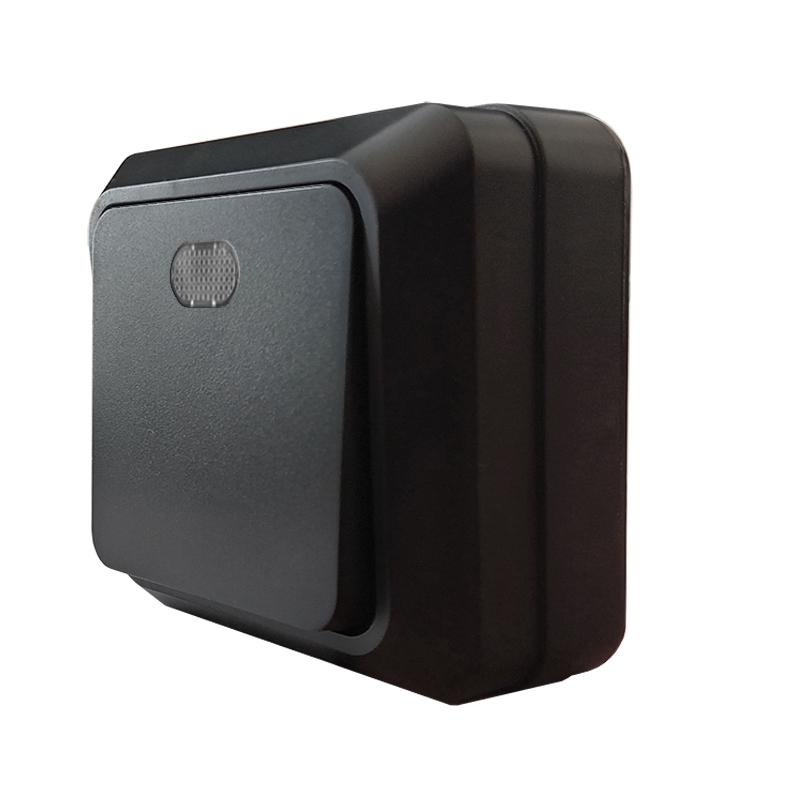 Выключатель "Олимп" ОП 1кл. черный с подстветкой 10А IP20 UNIVersal 2212 *10/200