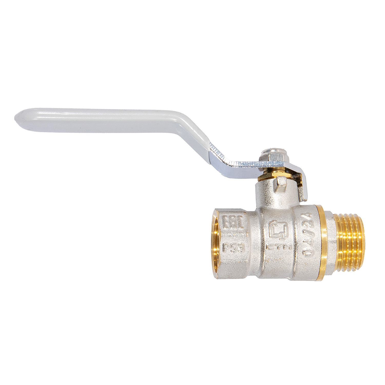 Кран шаровый 1/2" (Ø15) М/П ручка СТМ (СТАНДАРТ) CWFMH012 *1/17/136