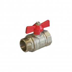 Кран шаровый 1" (Ø25) М/П бабочка СТМ (ОПТИМА) SOFMB001 (аналог ЗФ796) *1/10/80