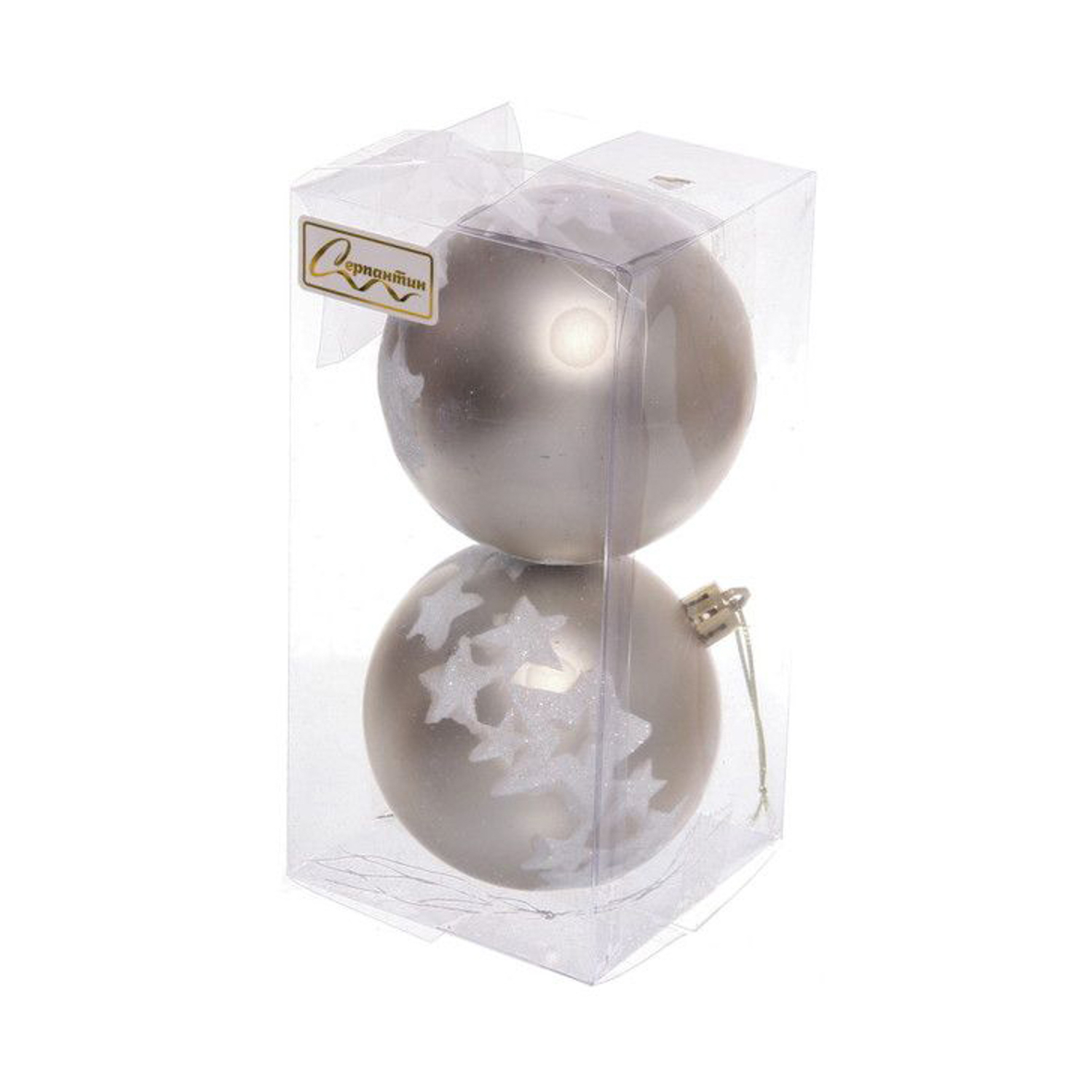 Набор украшений SHINE Star Dance 8 см (2 шт.), light champagne