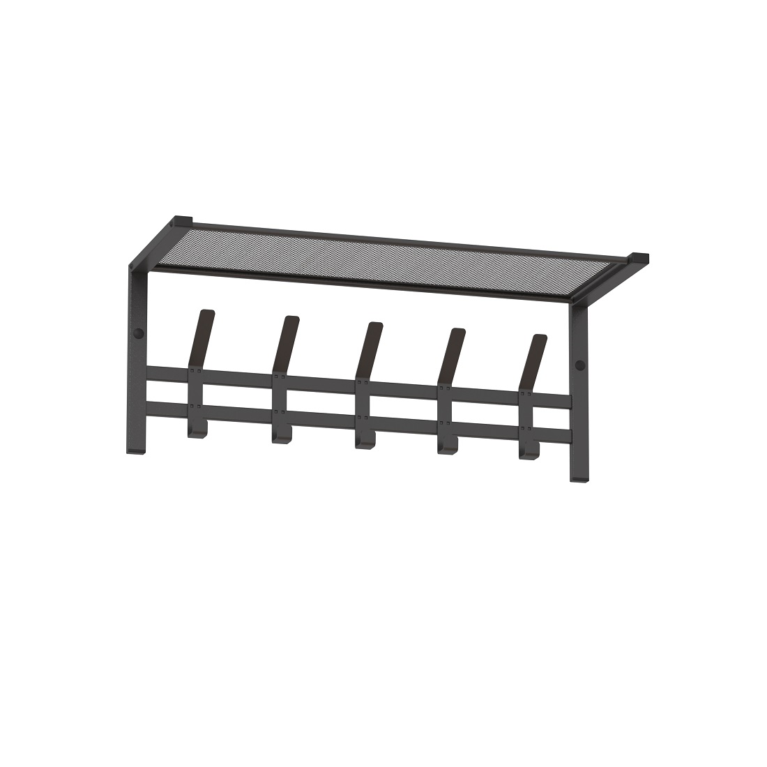 Вешалка настенная с полкой 670х270х270мм "Торонто 21" Графит ВСПТ21 ГР ("ЗМИ") *1 Вешалка настенная с полкой 670х270х270мм "Торонто 21" Графит ВСПТ21 ГР ("ЗМИ") *1