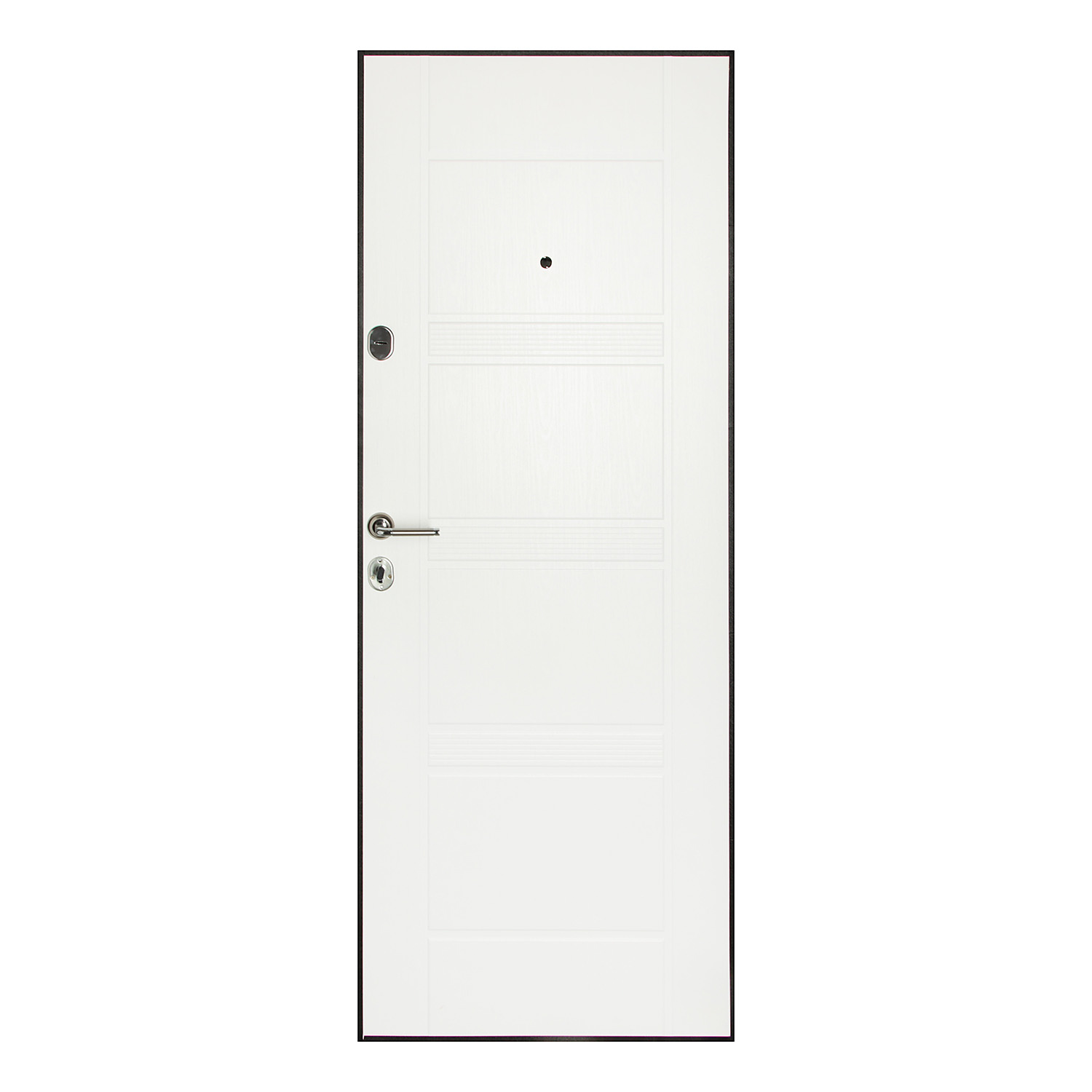 Дверь входная Двери Гуд М-1 GOODMAN, 860х2050х60 мм, левая, черный шелк/лиственница беленая