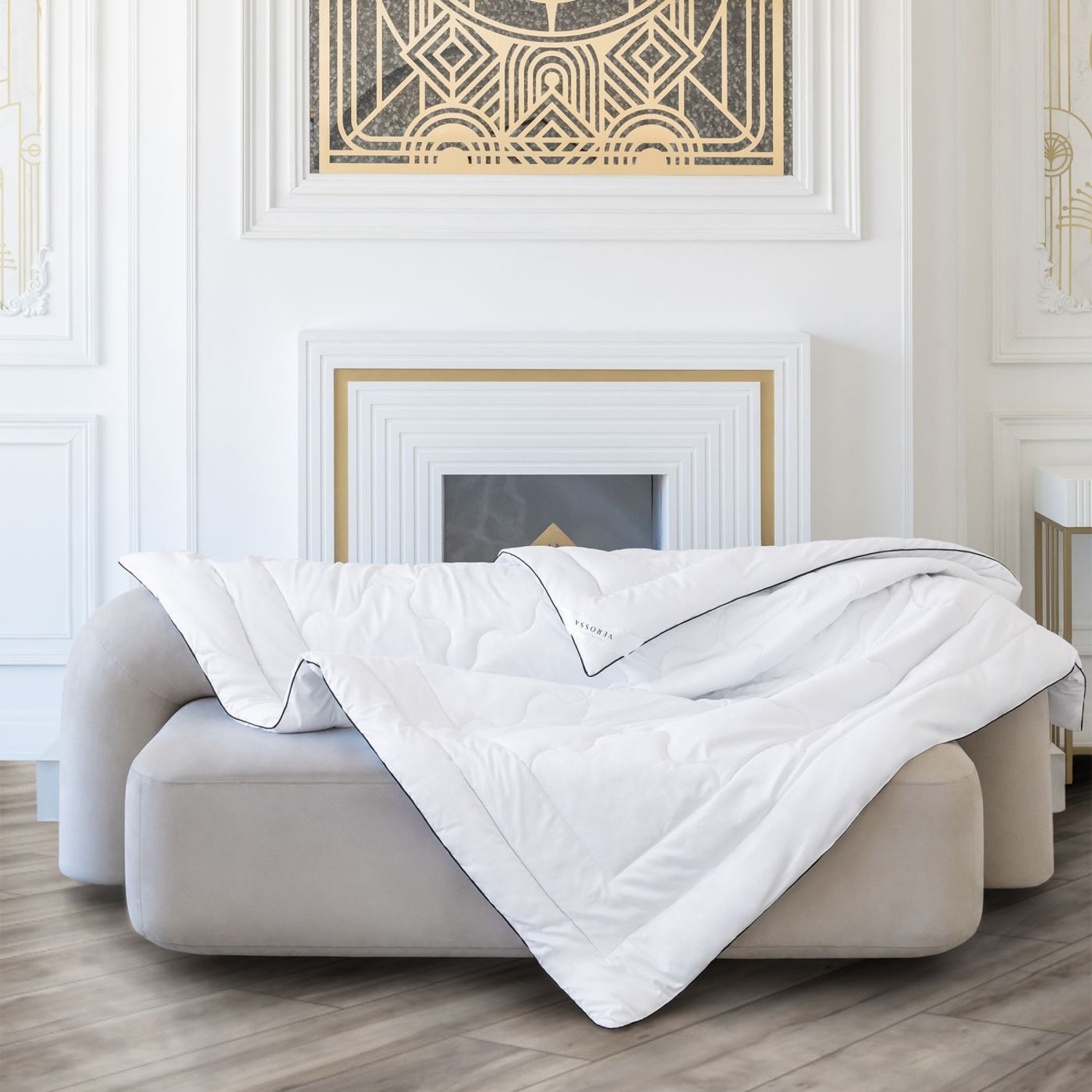 Одеяло Шелк 200*220см облегченное , чехол хлопок, сумка Verossa *1/16