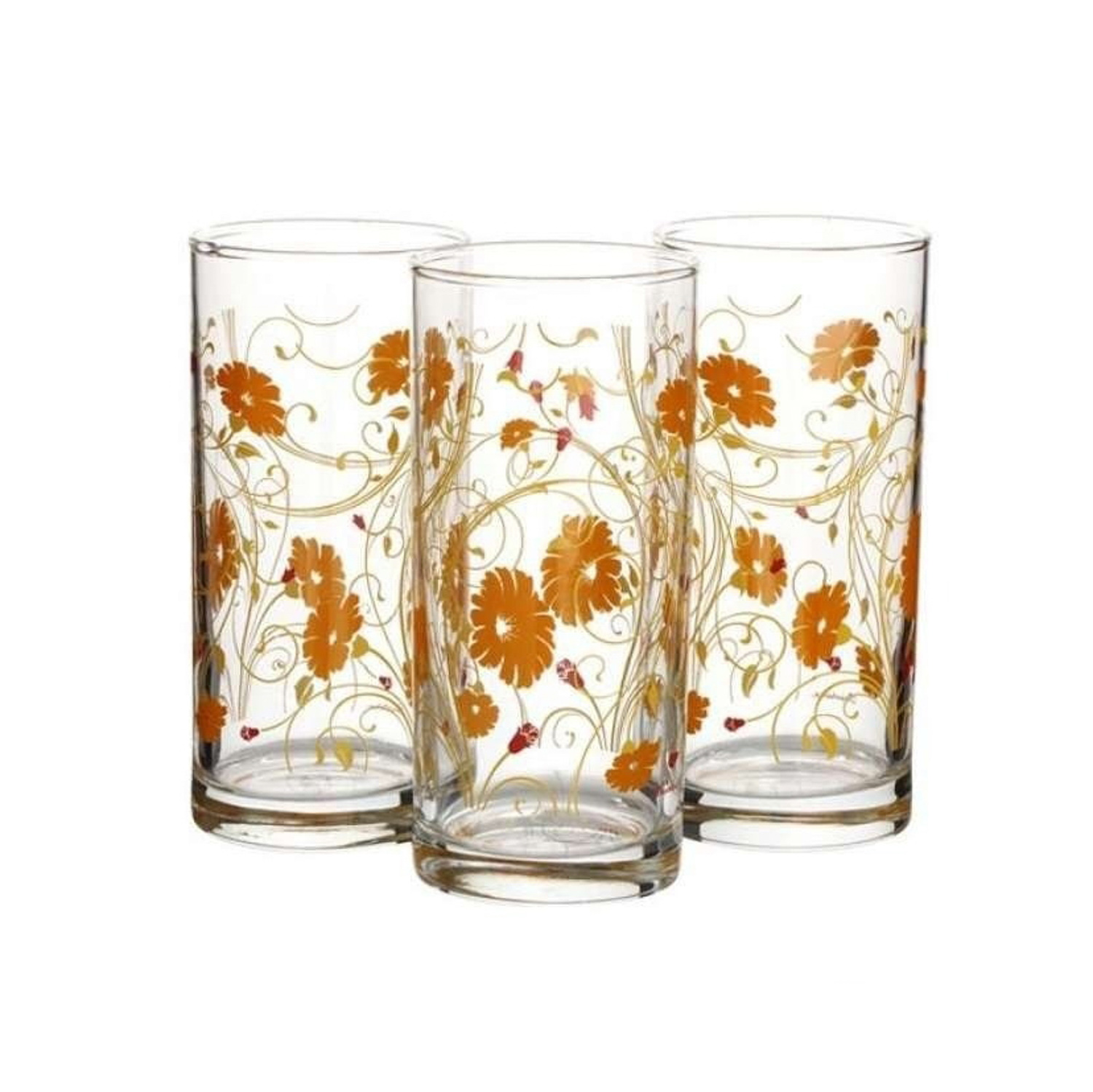 яяяНабор стаканов стекло Pasabahce "Серенейд" Оранж. 3шт 290мл 42402B/D7 *1/8