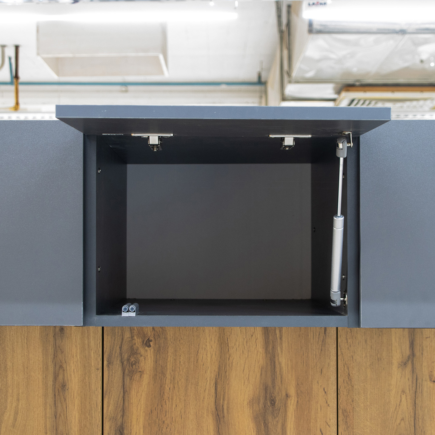 Шкаф навесной 400х300х290 мм BROZEX-WOOD Next, 3 ярус, графит