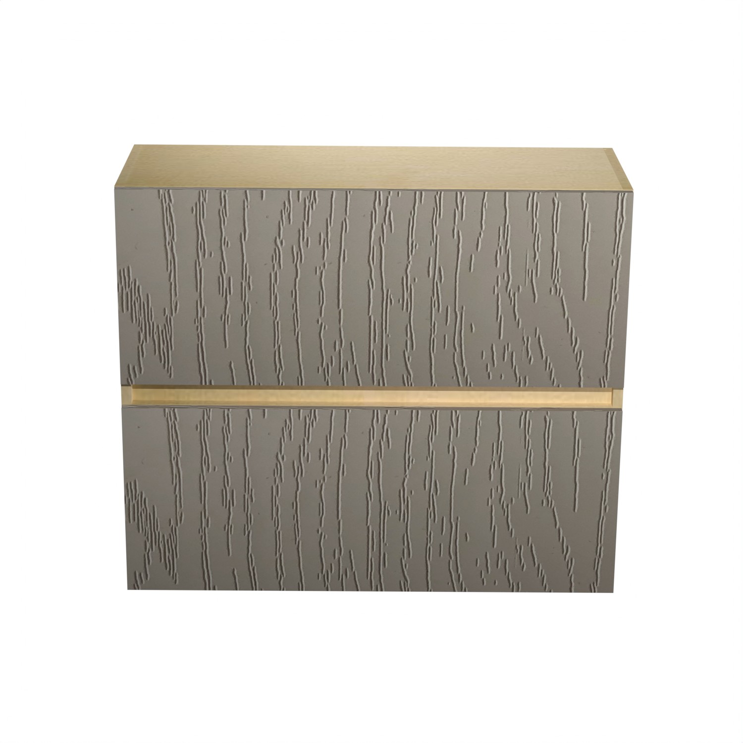 Шкаф навесной 800х676х290 мм BROZEX-WOOD Эрика Горизонт, с двумя дверцами, светло-бежевый / ясень капучино софт