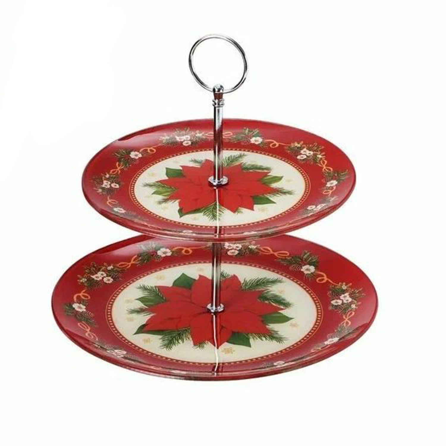 Блюдо 2 яруса "Новый год" 25/20 см Блюдо 2 яруса "Новый год" 25/20 см