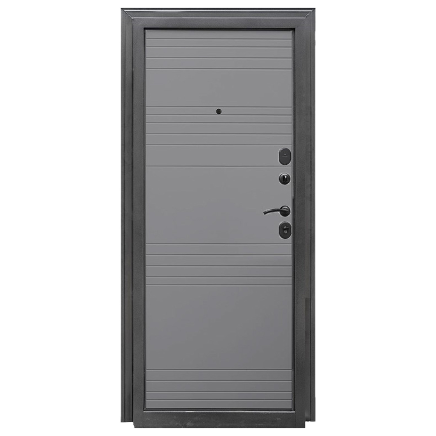 Дверь входная 2050х860х80 мм Форпост Олимп, правая, серый софт