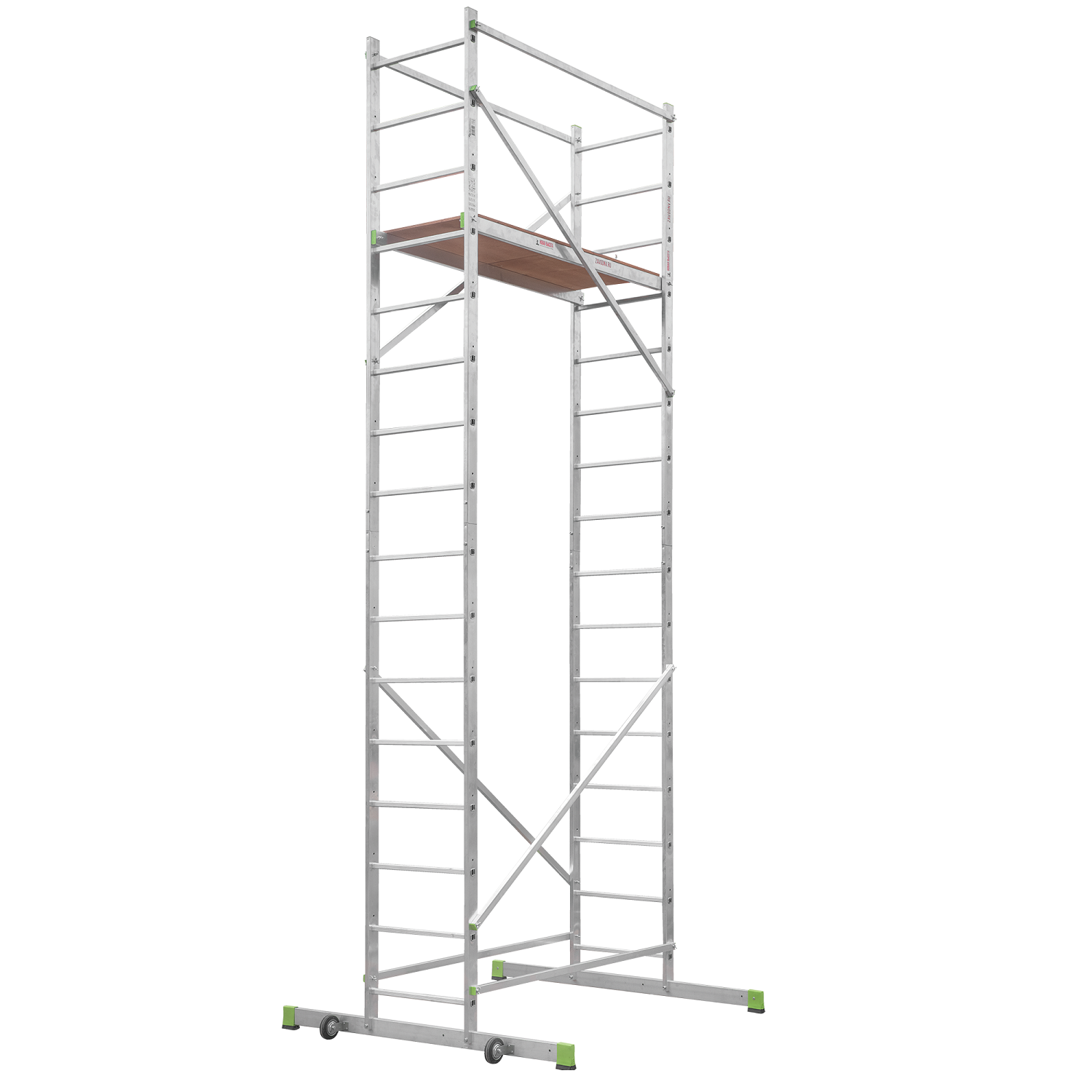 Вышка-тура алюм. "NV 2450" раб.выс.5,16м,помост1,4х0,5м,мах нагр.150кг арт.2450408 "Новая высота"*1