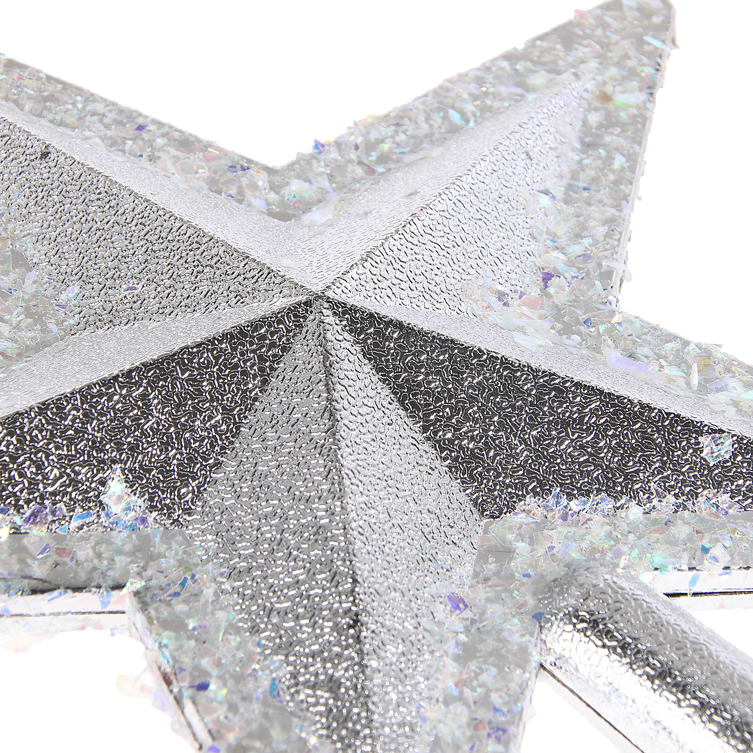 Звезда на елку "Волшебное сияние" 22*27 см, Серебро