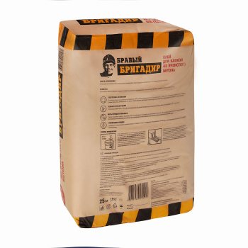 Клей для блоков 25 кг Бравый бригадир КСБ-17 зимний Клей для блоков 25 кг Бравый бригадир КСБ-17 зимний