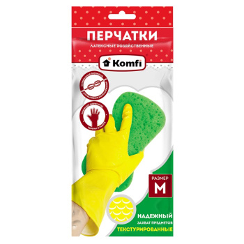 Перчатки латексные M (средний) Желтые 1пара DGL017P "Komfi" "А.Д.М." *12/240 Перчатки латексные M (средний) Желтые 1пара DGL017P "Komfi" "А.Д.М." *12/240