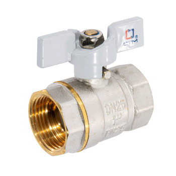 Кран шаровый 1" (Ø25) М/М бабочка СТМ (СТАНДАРТ) CWFFB001 *1/10/60