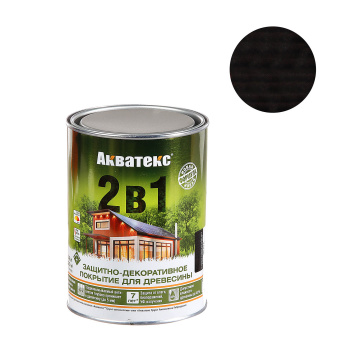 Защитно-декоративное покрытие 0.8 л для древесины АКВАТЕКС 2 в 1, алкидное, венге