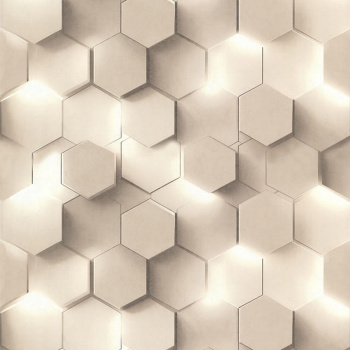 Обои флиз "AS Палитра" Аспект Гексагон (беж.) 70669-22  1,06*10м *1/6