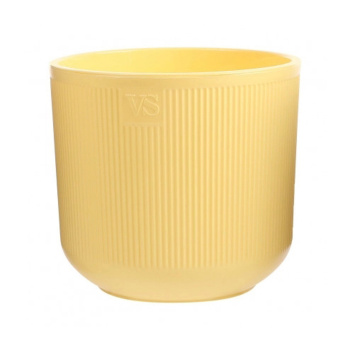 Кашпо пластм. "Росси" 1,9л d верха 145мм h130мм со вставкой Желтый AMR-1,9-07  ("VipSet") *1/10