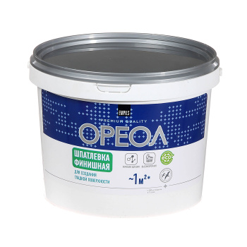 Шпатлевка акриловая для внутренних работ 4 кг Ореол, финишная