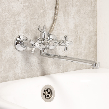 Смеситель д/ванны ROEGEN RP120B плоский излив *1/10