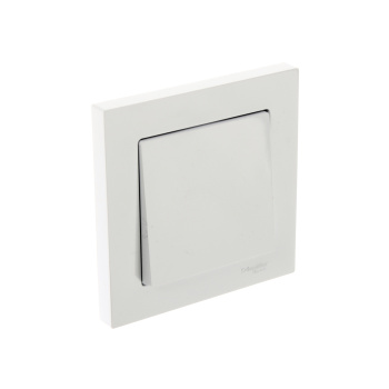 Выключатель "ATLAS DESIGN" СП 1кл. белый 10АХ в сборе SchE ATN000112 *1/15/90