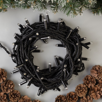 Гирлянда «Нить» Luazon Lighting, 10 м, мерцание, белый, 100 LED, IP65, 220 В