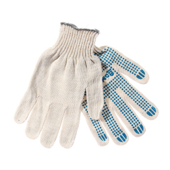 Перчатки рабочие ДомоСтрой, х/б с ПВХ, 4 нити