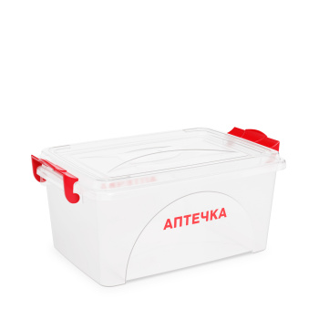 Контейнер для хранения пластм. "Аптечка"  4,5л прозрачный М7371 "ЗПИ "Альтернатива" *1/12