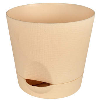 Кашпо пластм. "Le Parterre" 2,8л d верха 190мм h170мм с поддоном Бежевый 204-4 (Tek.A.Tek)*1/20