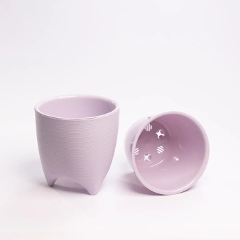 Кашпо пластм. "Де Коста" 2,25л d верха 160мм h160мм со вставкой Сиреневый ДК16-25 *1/10