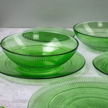 Тарелка стекло Luminarc "Louise Chartreuse" глуб. d20см Зеленый прозрачный O0487 *12