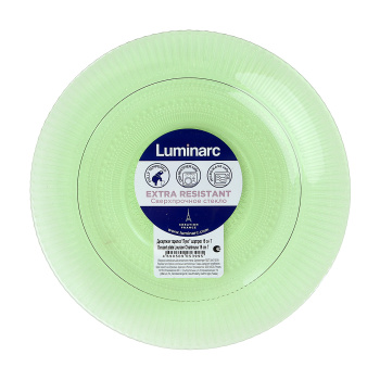 Тарелка стекло Luminarc "Louise Chartreuse" мелк. d19см Зеленый прозрачный O0488 *24