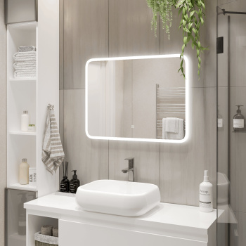 Зеркало /Agata/ "Бруно" 800*600 LED-подсветка, сенсорный выключатель *1