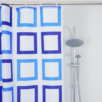 Штора  для ванной "V-line" п/эстер 170*180см  "Для бережливых" с кольцами арт. 1065BL *1/30