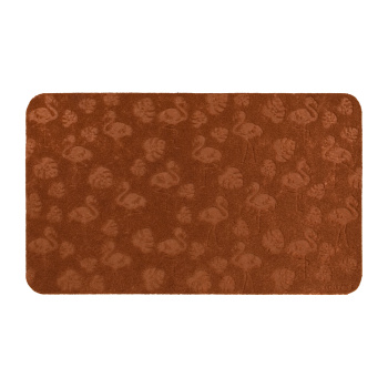 Коврик 45*75см придверный "Фламинго" "COMFORT" "VORTEX" без подложки, песочный (арт.24278) *1