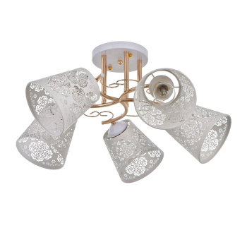 Люстра 10102/5WT+GD WT Е27 5*60W *1