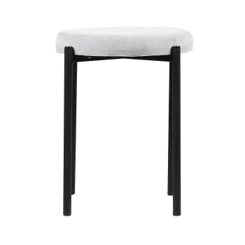 Табурет металл."Cindy" 380мм,опора металл 22мм черный КОНФЕТТИ СИЛЬВЕР*2