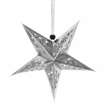 Украшение подвесное "Сияние звезды", 30 см, серебро