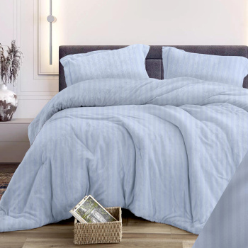 Постельное белье 1,5сп бязь-страйп Орхидея 334-8/6 серебристо-серый, наволочки 70*70 - 2шт *1/6