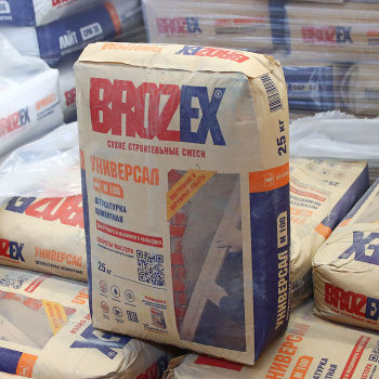 Штукатурка цементная BROZEX Универсал М100, 25 кг Штукатурка цементная BROZEX Универсал М100, 25 кг
