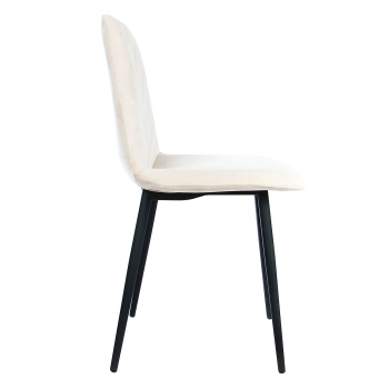 Стул FORPOST Малибу, 44х84х38 см, велюр конфетти крем, бежевый